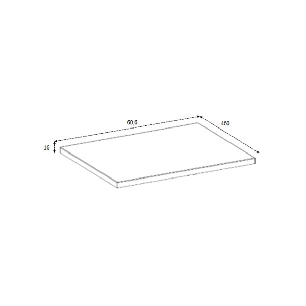 Blat Łazienkowy 60cm Biały Marmur płyta laminowana, Rodan